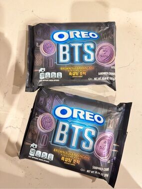 2x BTS Oreo Limited Edition Brown Sugar Pancake Sandwich Cookies